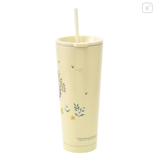 Japan Disney Store Stainless Steel Tumbler With Lid - Pooh In Forest - 3