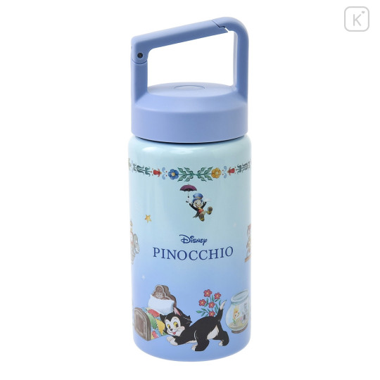 Japan Disney Store Stainless Steel Cold Water Bottle - Jiminy Cricket, Figaro & Cleo - 1