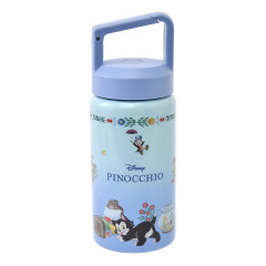 Japan Disney Store Stainless Steel Cold Water Bottle - Jiminy Cricket, Figaro & Cleo