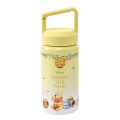 Japan Disney Store Stainless Steel Cold Water Bottle - Pooh In Forest