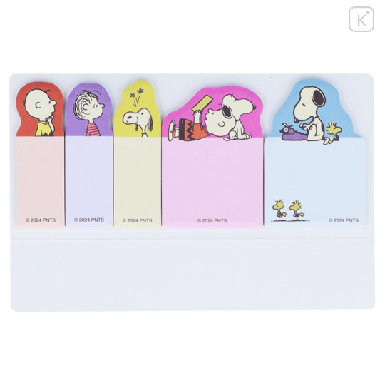 Japan Peanuts Slim Sticky Notes - Snoopy & Kids / Colorful - 2