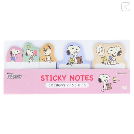 Japan Peanuts Slim Sticky Notes - Snoopy / Colorful - 1