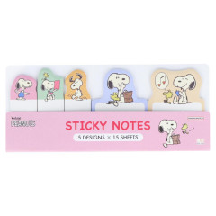 Japan Peanuts Slim Sticky Notes - Snoopy / Colorful
