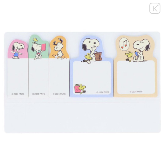 Japan Peanuts Slim Sticky Notes - Snoopy / Colorful - 2