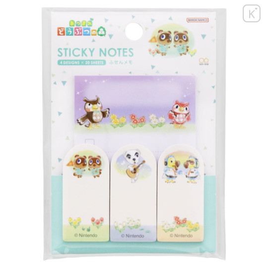 Japan Animal Crossing New Horizons Pick Fusen Sticky Notes - Characters / Green - 1