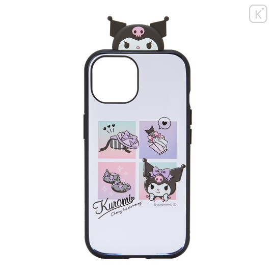 Japan Sanrio IIIIfit Frame Clear iPhone Case - Kuromi / iPhone15 & iPhone14 & iPhone13 - 1