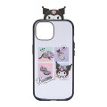 Japan Sanrio IIIIfit Frame Clear iPhone Case - Kuromi / iPhone15 & iPhone14 & iPhone13 - 1