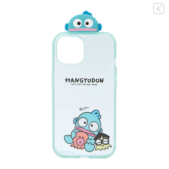 Japan Sanrio IIIIfit Frame Clear iPhone Case - Hangyodon / iPhone15 & iPhone14 & iPhone13 - 1