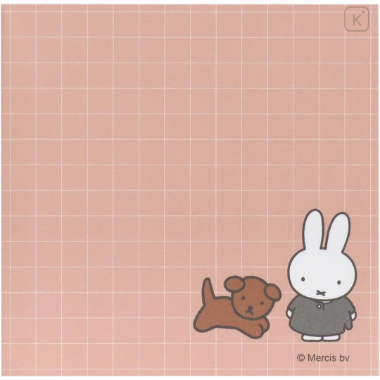 Japan Miffy Square Memo - Miffy & Snuffy : Light Orange - 2