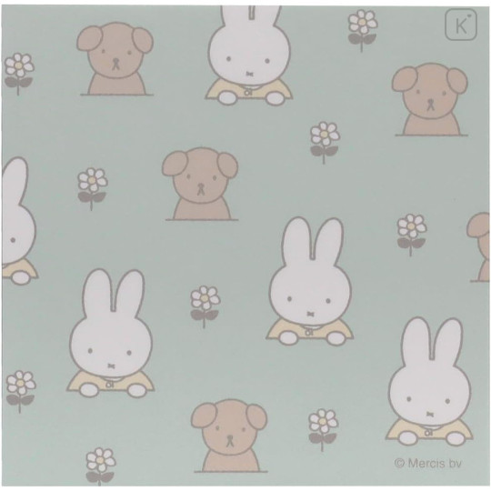 Japan Miffy Square Memo - Miffy & Snuffy : Light Green - 3