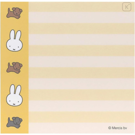 Japan Miffy Square Memo - Miffy & Snuff / Light Green - 4