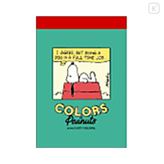 Japan Peanuts A7 Notepad - Snoopy / House - 1