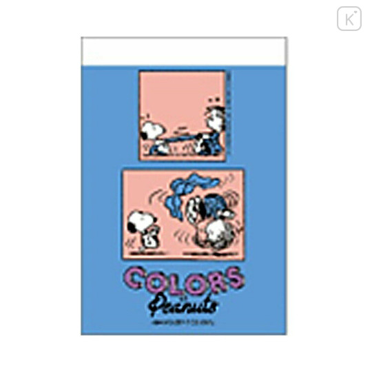Japan Peanuts A7 Notepad - Snoopy : Kids Blue - 1