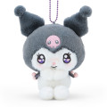 Japan Sanrio Mascot Holder - Kuromi / Expression Adoring Gaze Flushed Grin - 2