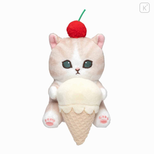 Japan Mofusand Monitor Plush Toy - Cat : Ice Cream - 1