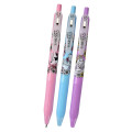 Japan Disney Store Sarasa Clip Gel Pen Set - Minnie & Rapunzel & Alice / Black & Flower - 2