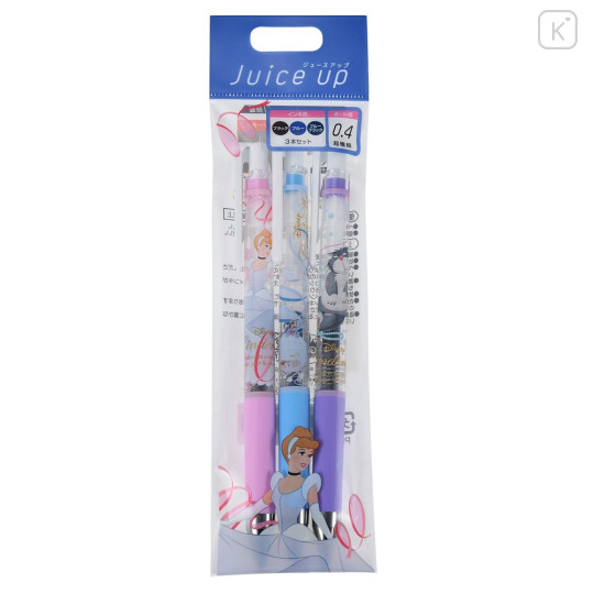 Japan Disney Store Juice Up Gel Pen 3pcs Set - Cinderella & Gus & Lucifer - 1