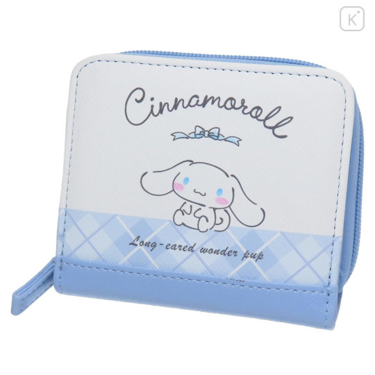 Japan Sanrio Bifold Wallet - Cinnamoroll / Happy Plaid - 1