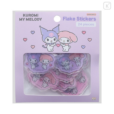 Japan Sanrio Clear Sticker Pack - Kuromi & My Melody / Sisters - 1