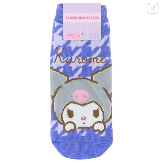 Japan Sanrio Socks - Kuromi / Houndstooth - 1