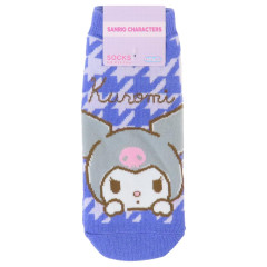 Japan Sanrio Socks - Kuromi / Houndstooth