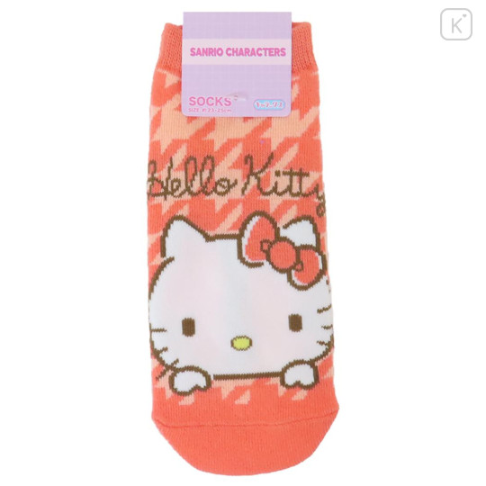 Japan Sanrio Socks - Hello Kitty / Houndstooth - 1