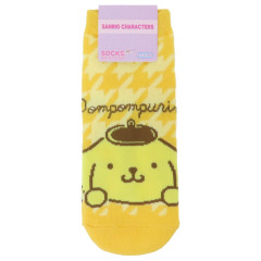 Japan Sanrio Socks - Pompompurin / Houndstooth