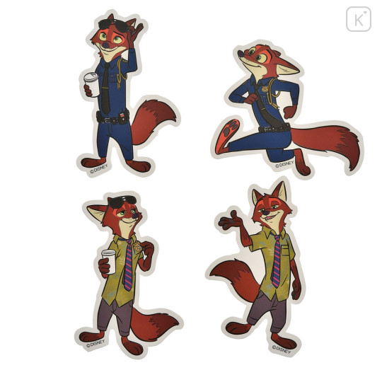 Japan Disney Store Die-cut Sticker Collection - Zootopia Nick Wilde : Private Clothes & Uniform - 3