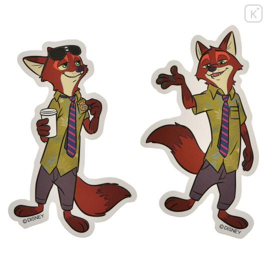 Japan Disney Store Die-cut Sticker Collection - Zootopia Nick Wilde : Private Clothes & Uniform - 5