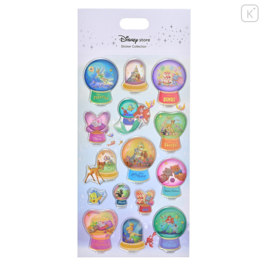 Japan Disney Store Snow Globe Puffy Sticker Collection - Disney Characters - 1