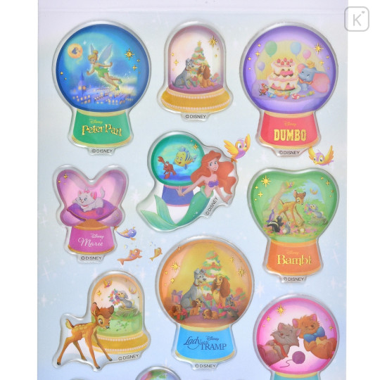 Japan Disney Store Snow Globe Puffy Sticker Collection - Disney Characters - 3