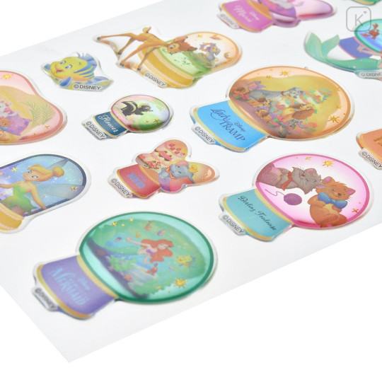 Japan Disney Store Snow Globe Puffy Sticker Collection - Disney Characters - 5