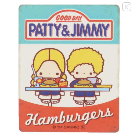 Japan Sanrio Vinyl Sticker - Patty & Jimmy / Retro Hamburgers - 1