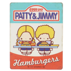 Japan Sanrio Vinyl Sticker - Patty & Jimmy / Retro Hamburgers