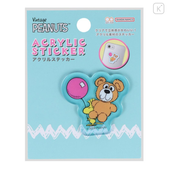 Japan Peanuts Acrylic Sticker - Woodstock & Teddy - 1