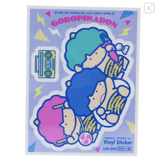 Japan Sanrio Vinyl Sticker - Goropikadon / Radio - 1