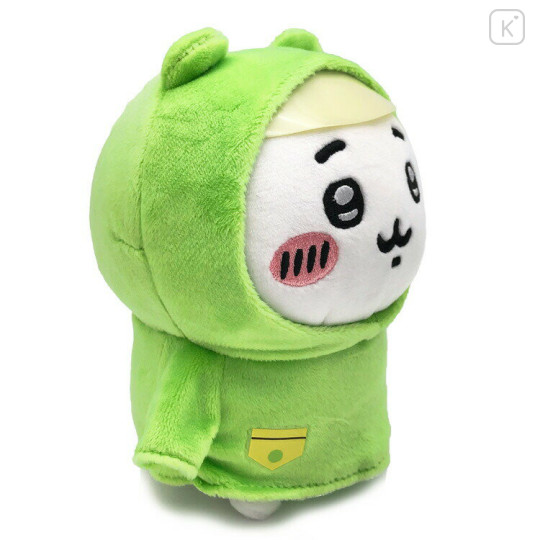 Japan Chiikawa Chubby Potetama Plush Toy - Frog Raincoat / Rainy Day - 2