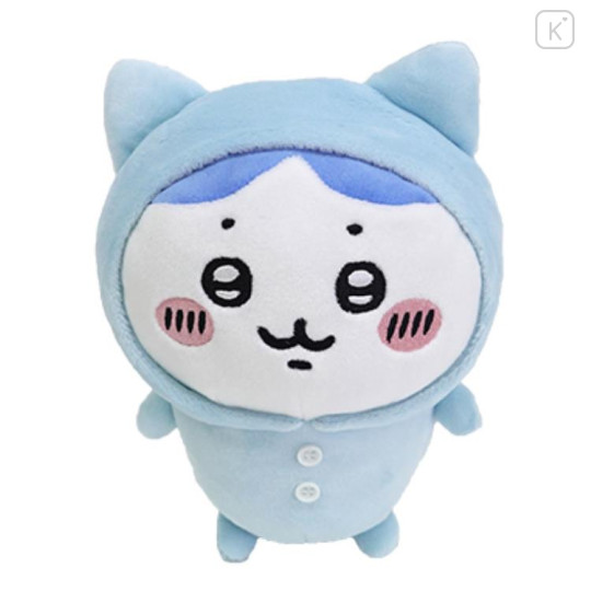 Japan Chiikawa Chubby Potetama Plush Toy - Hachiware Blue / Pajamas Party - 1