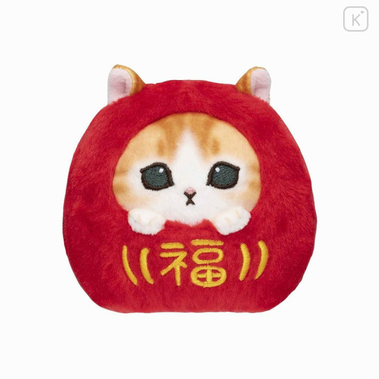 Japan Mofusand Daruma Nyanko Hand-held Plush Toy - Cat / Lucky - 1