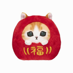 Japan Mofusand Daruma Nyanko Hand-held Plush Toy - Cat / Lucky