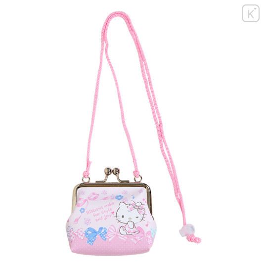 Japan Sanrio Original Gamaguchi Rope Purse - Hello Kitty - 2