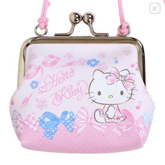 Japan Sanrio Original Gamaguchi Rope Purse - Hello Kitty - 4