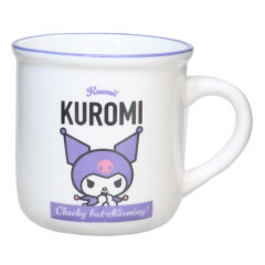Japan Sanrio Ceramic Mug - Kuromi / Retro