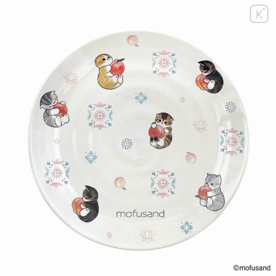 Japan Mofusand Lightweight Small Plate - Cat / Peach - 1