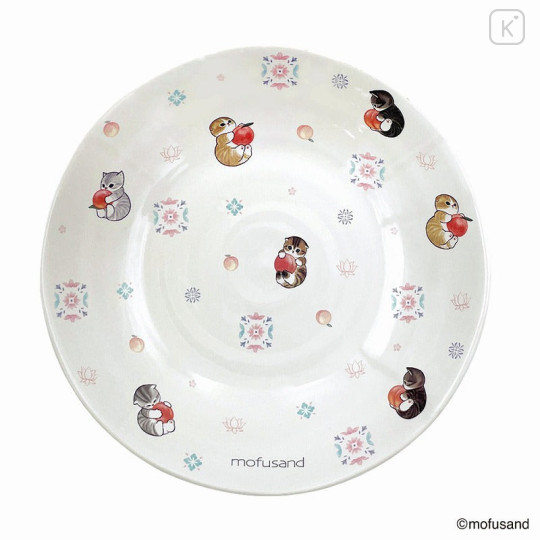 Japan Mofusand Lightweight Large Plate - Cat / Peach - 1