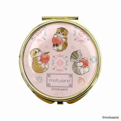 Japan Mofusand 2-sided Compact Mirror - Cat / Peach