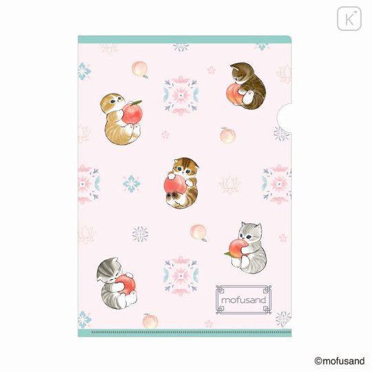 Japan Mofusand A4 Clear File - Cat / Peach - 2