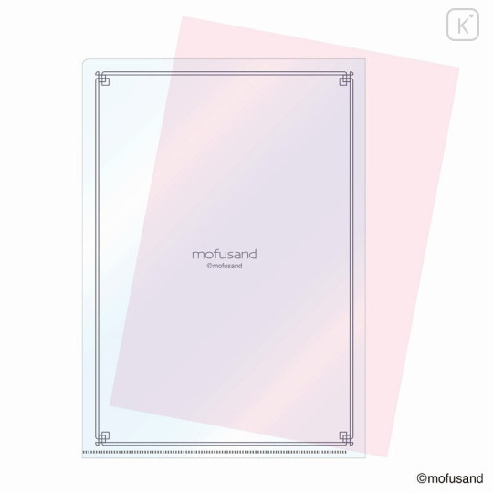 Japan Mofusand A4 Clear File - Cat / Peach - 3