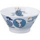 Japan Peanuts Porcelain Ramen Bowl - Snoopy : Pine Blue