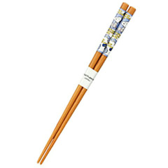 Japan Peanuts Natural Wood Chopsticks 21cm - Snoopy / Pine Blue